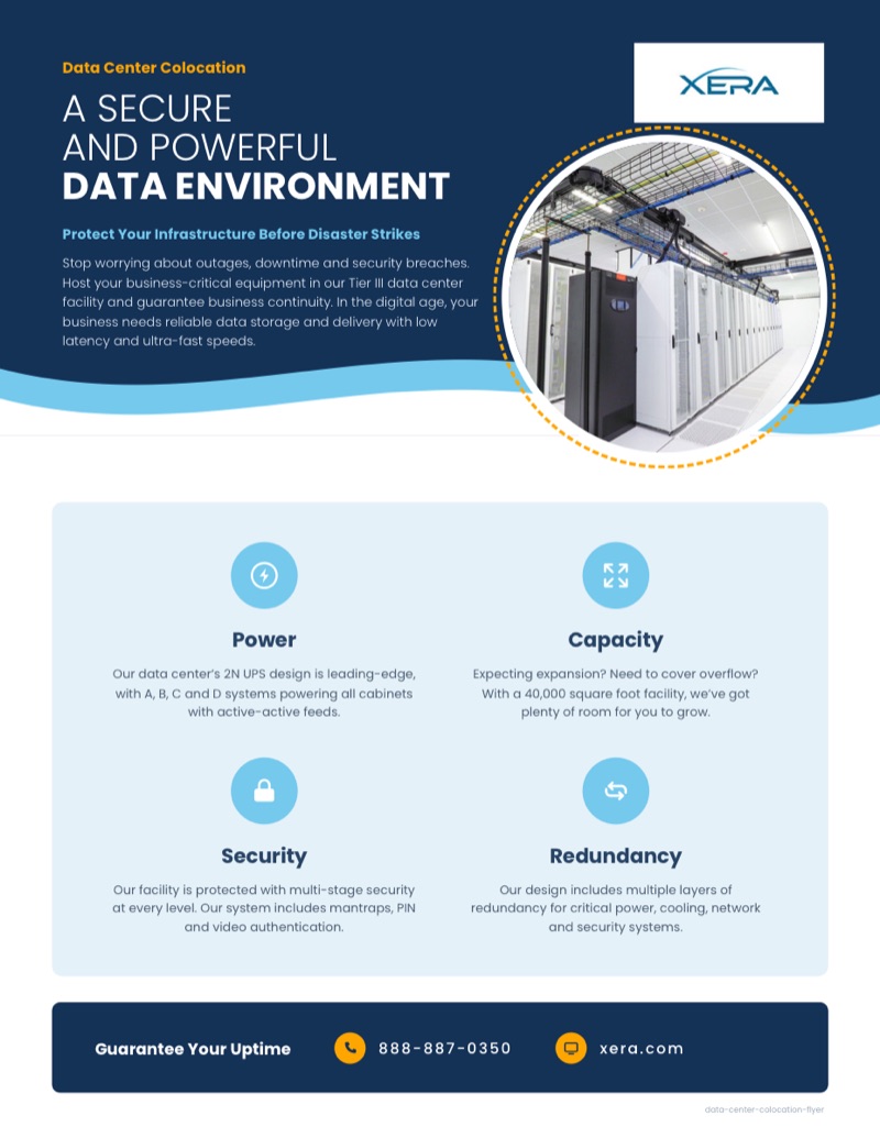 Xera Data Center Colocation Flyer